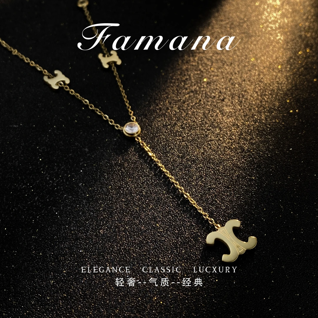 欧美时尚凯旋门流苏项链（MH0418）