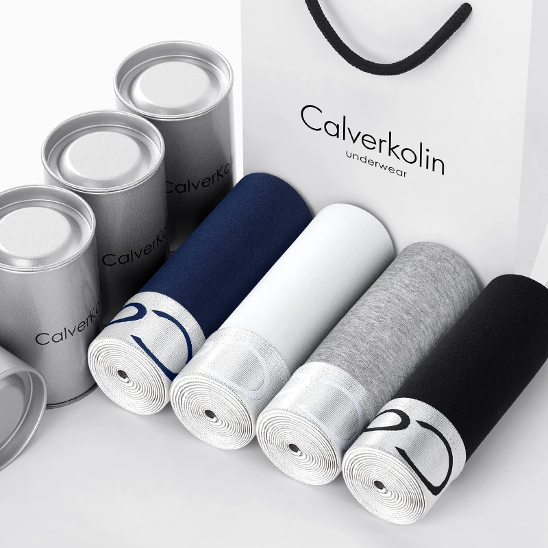 CalverKolin男士内裤抗菌纯棉四角短裤高端送礼男生透气夏季舒适