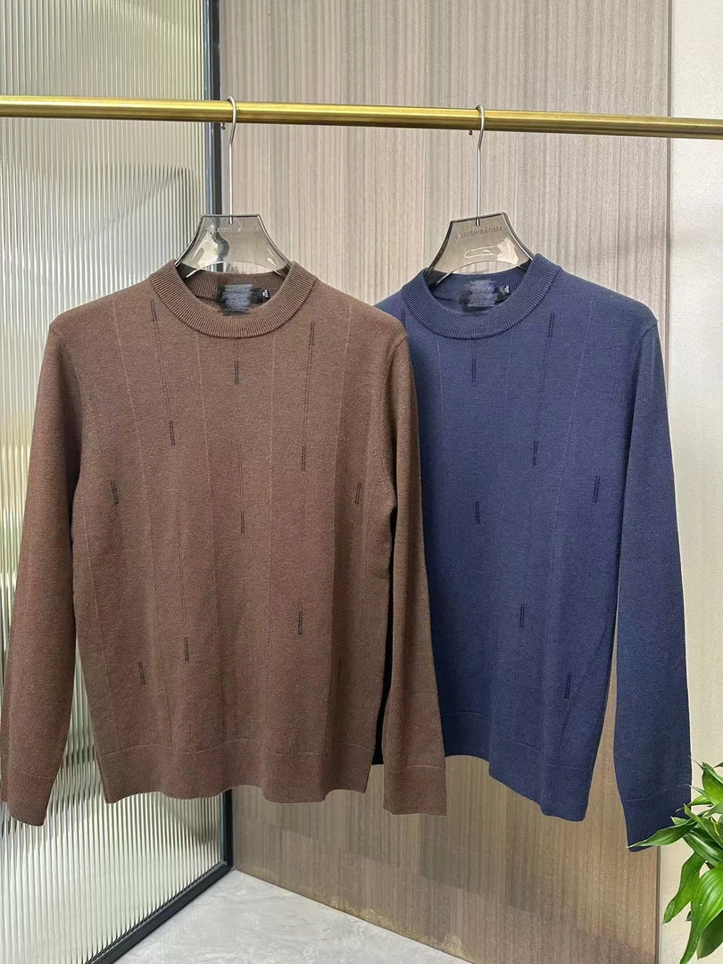 纯羊毛休闲圆领针织衫冬季加厚18-2315款