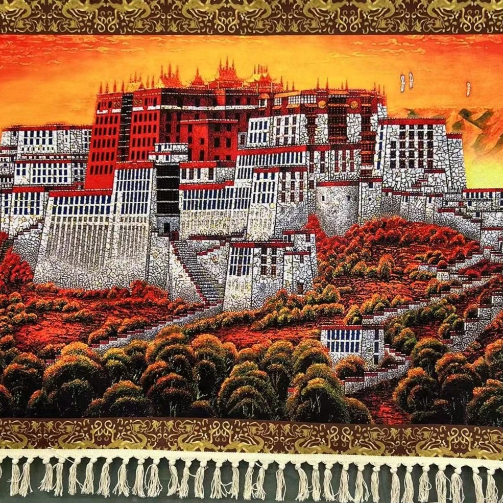 西藏包邮民族风装饰背景布办公室挂毯挂布房间墙布藏式挂画墙布