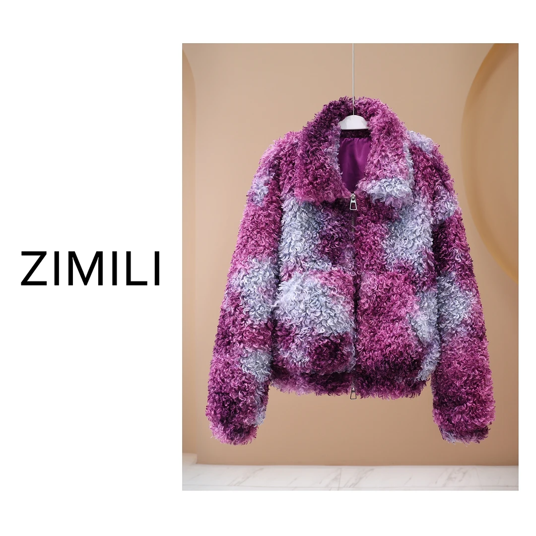 【LIANG哥女装】2024冬季葡萄紫扎染刺绣外套小众设计欧货外套5091