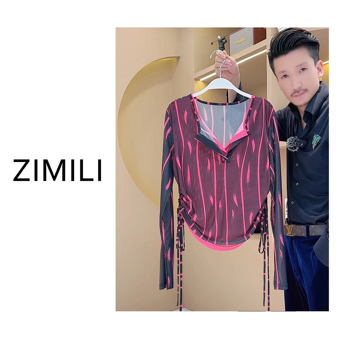 【LIANG哥女装】欧货纯欲风上衣微透条纹V领收腰时尚上衣3613