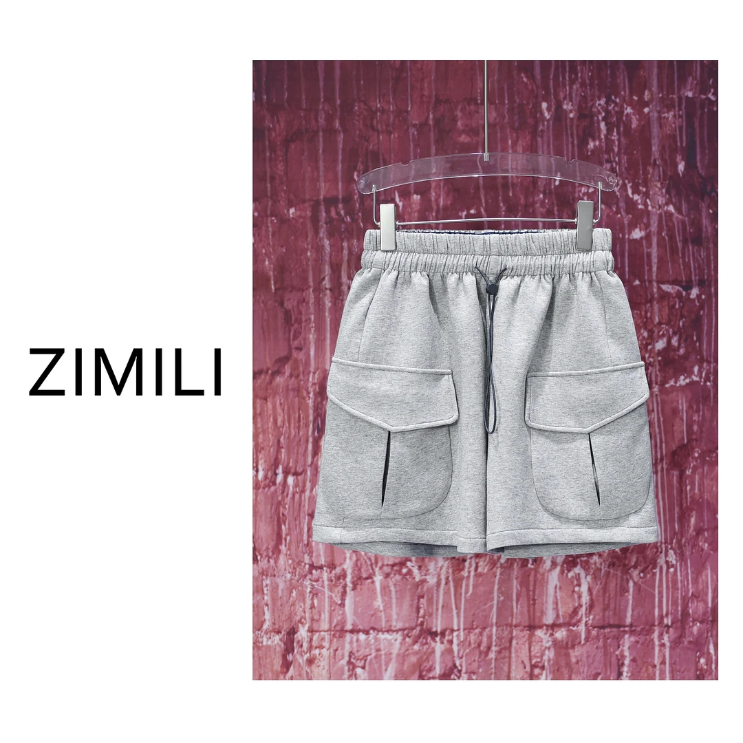 【亮哥女装】2025欧版轻薄透气亲肤百搭高级灰工装A字短裤/3313