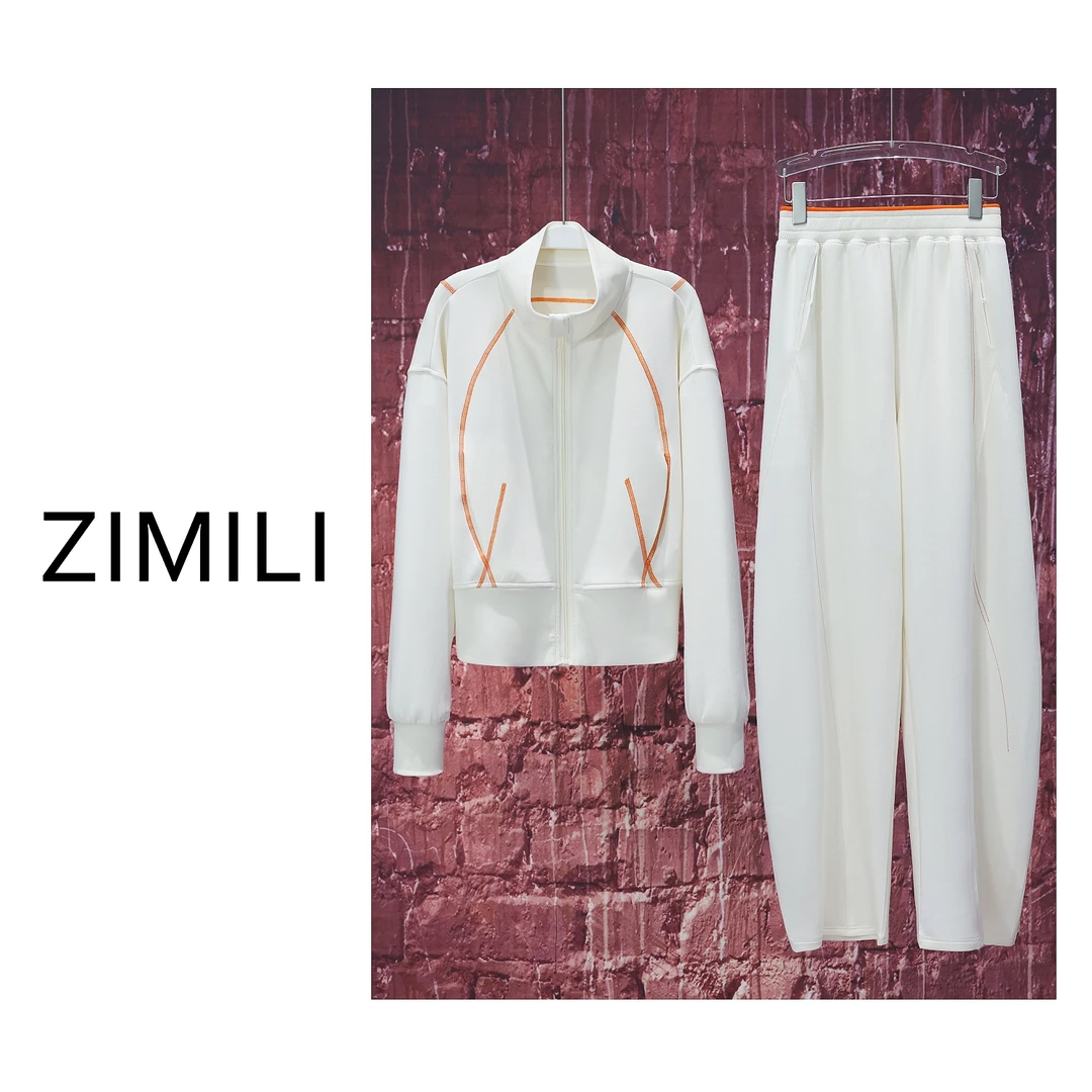 【LIANG哥女装】2024时装周月光白立领S型小众设计高定套装3395