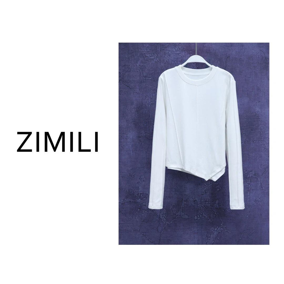 【亮哥欧货女装】冬季热感天丝《立裁》白色高弹显瘦打底上衣1935-A6