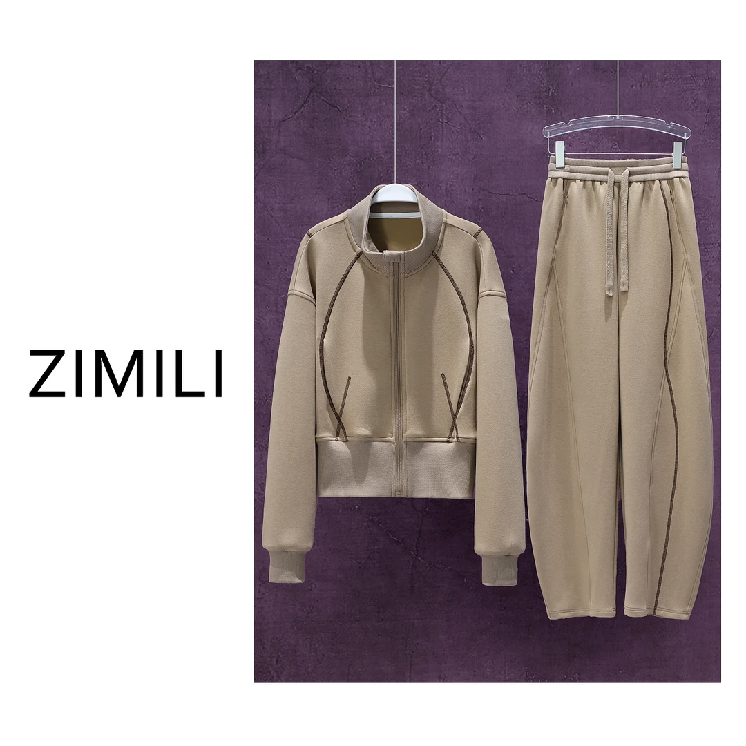 【LIANG哥女装】2025美拉德立领拼色S型小众设计高定套装3024