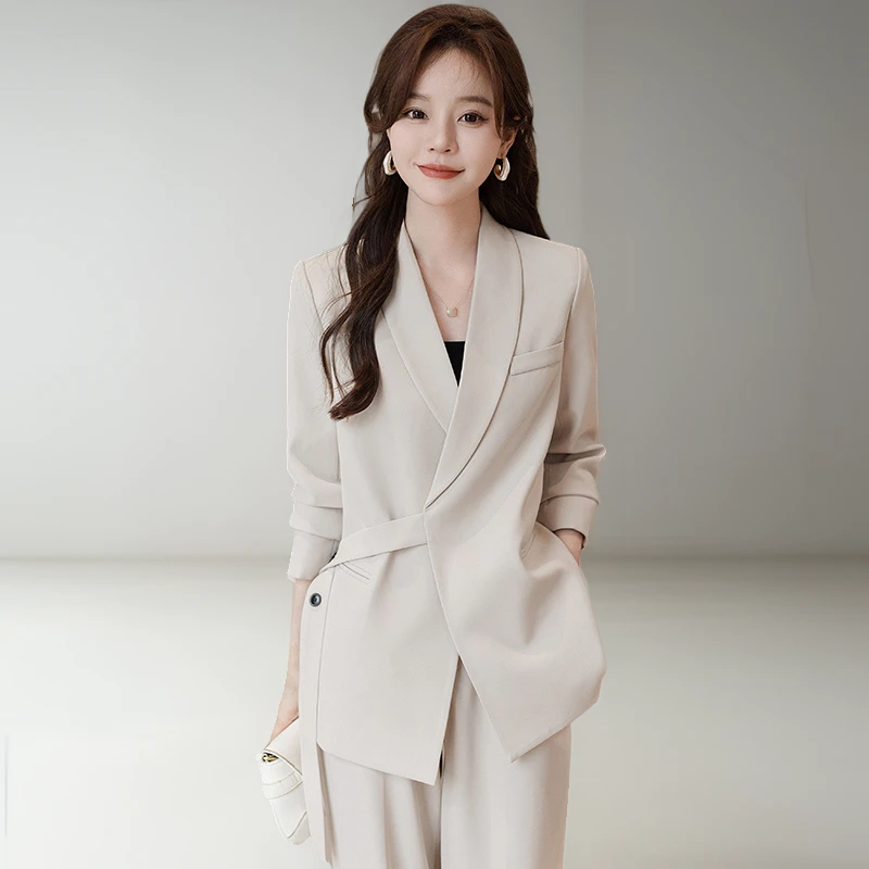 XJ847洋气质时尚西装套装女秋2024新款女神休闲职业两件套1020