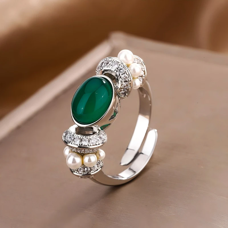 合金合成锆石戒指 【琴愿为你】时尚轻奢女士戒指CJ150378