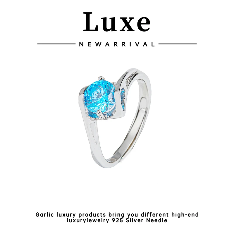 铜合金合成锆石戒指 【琴愿为你】高端优雅贵气女戒指YJ150630