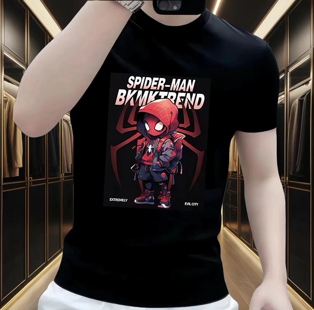 【高品质男装】2024新款潮流休闲短袖T恤简约设计感百搭上衣