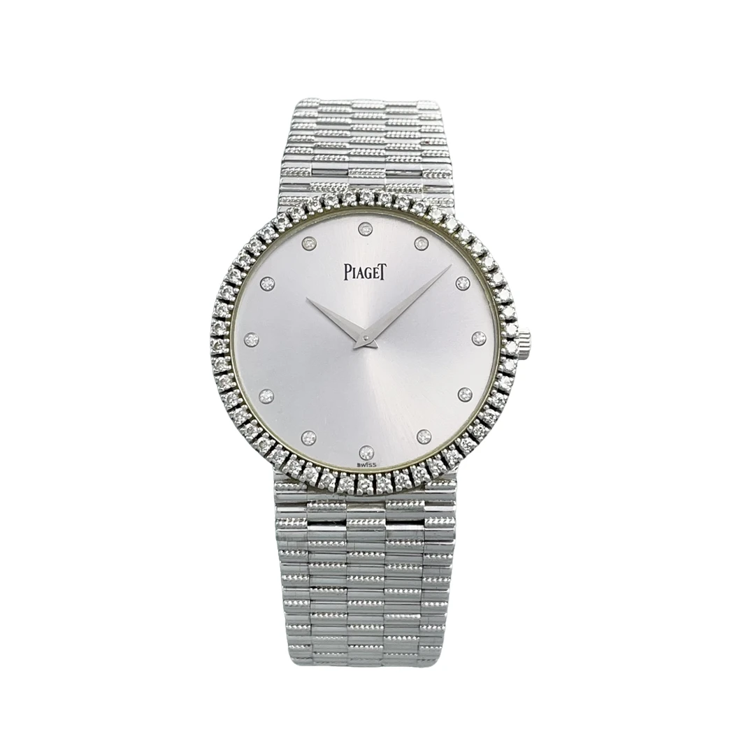 95新 Piaget/伯爵 G 珠宝腕表系列/18K金/石英/原钻/女士腕表