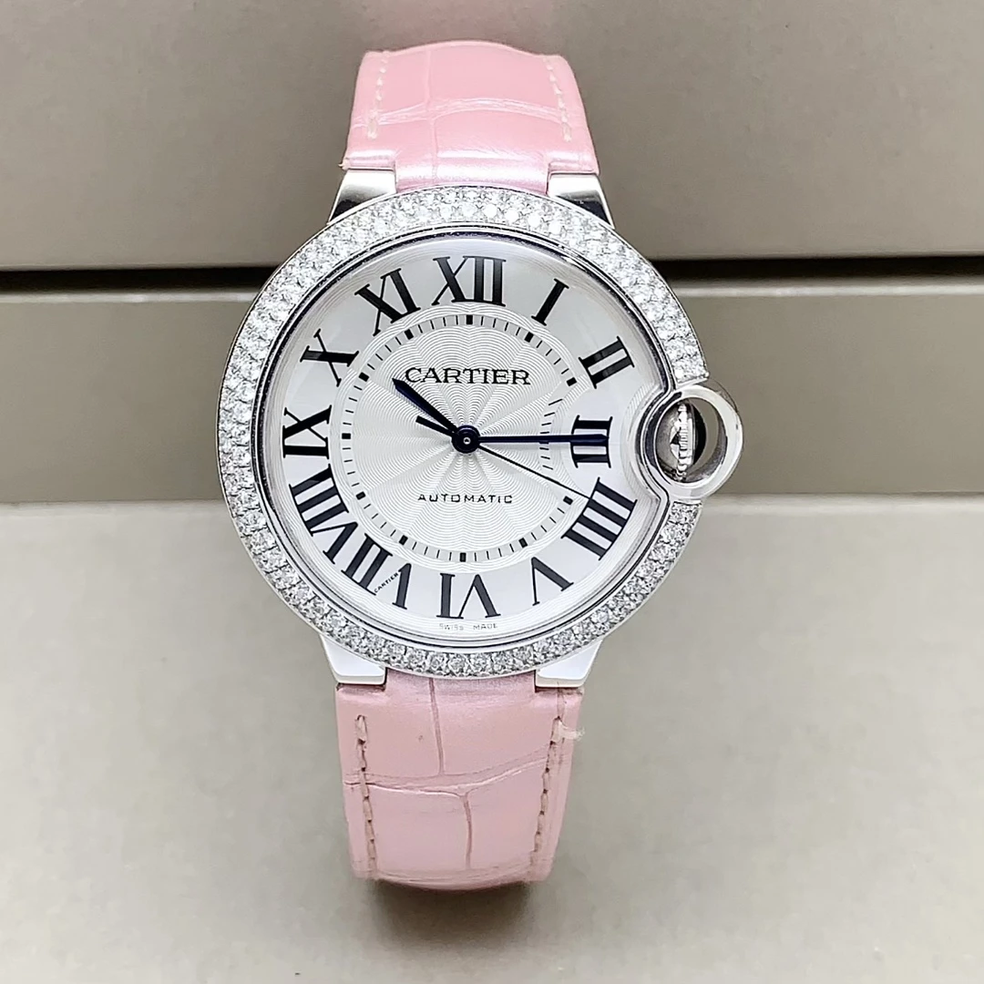 95新 Cartier/卡地亚 蓝气球系列/36.6mm/18k金自动机械女士手表