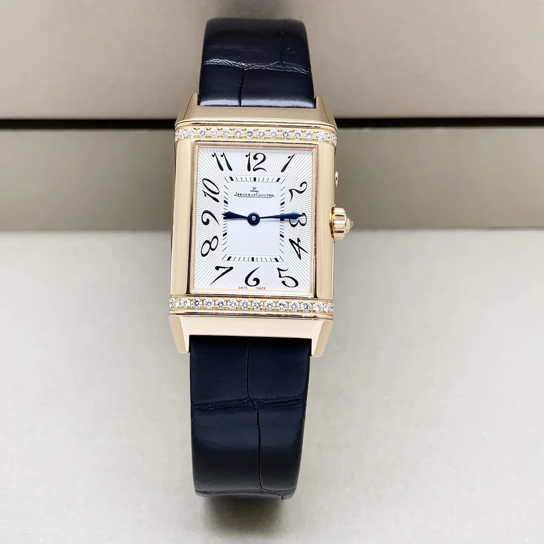 95新 Jaeger-LeCoultre/积家 翻转系列/40*25mm/18k金原钻/机械表