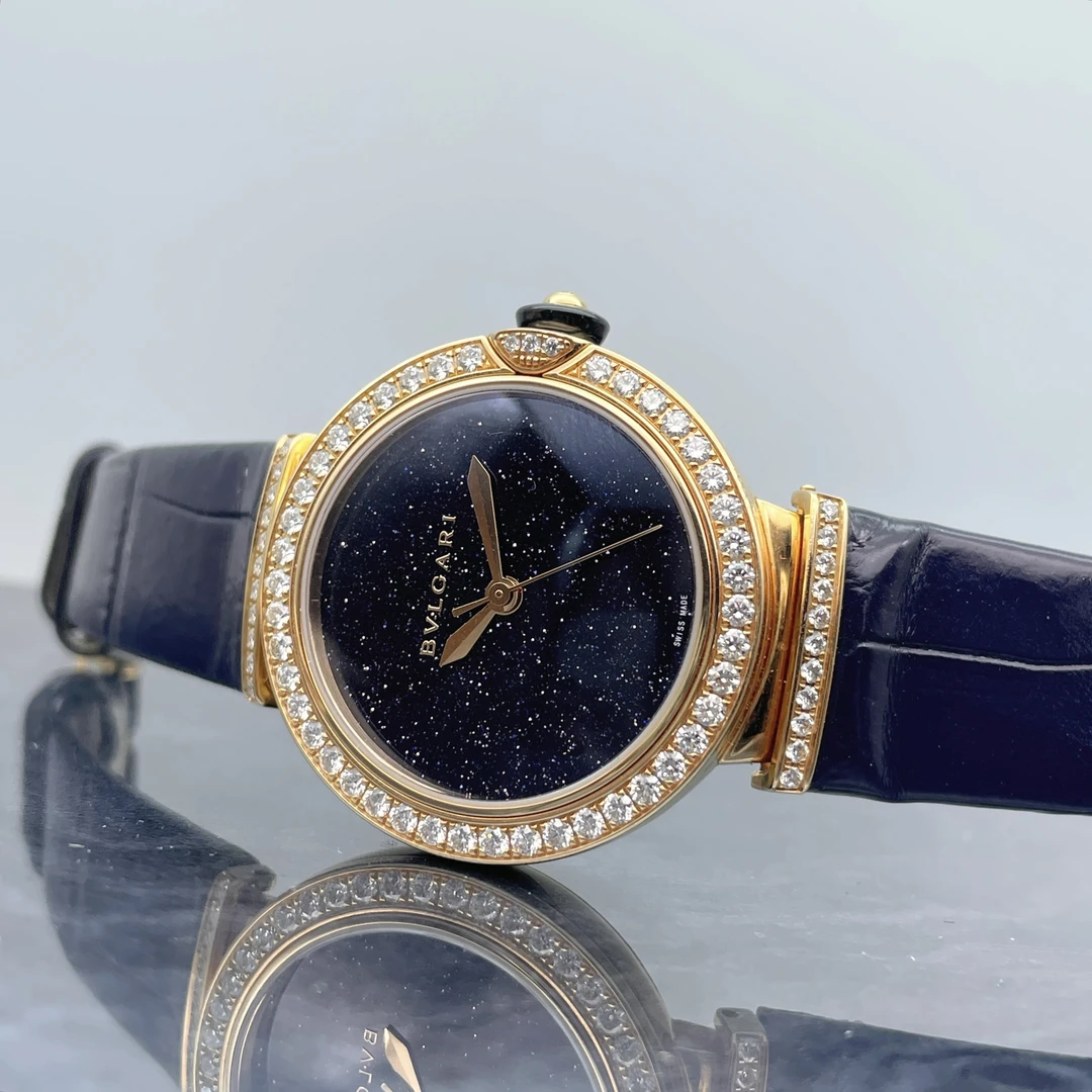 99新 BVLGARI/宝格丽 LVCEA/21年全套/33mm/砂金星空盘/K金原钻