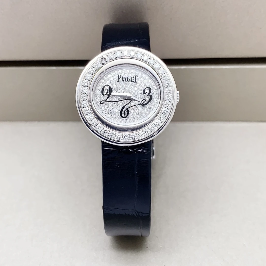 95新 Piaget/伯爵 28mm/石英/18K白金/原钻