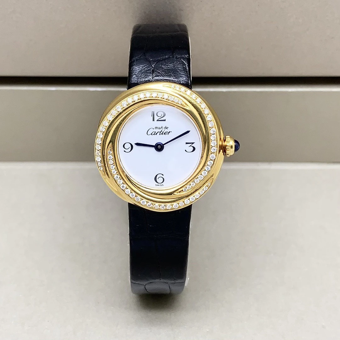 95新 Cartier/卡地亚 时光流转系列/小旋风/后钻/27mm/女士腕表