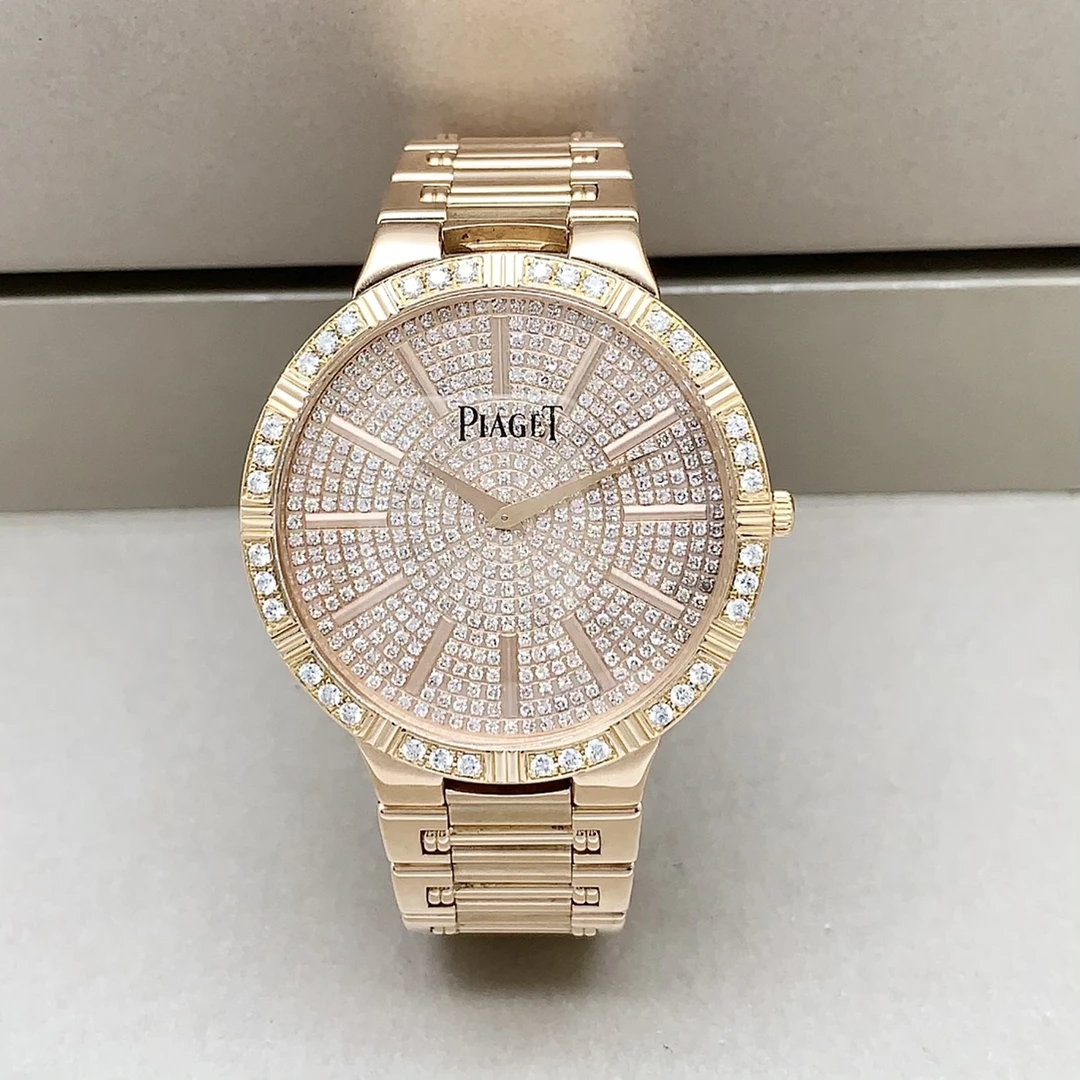 95新 Piaget/伯爵 38mm/18k金/后镶钻/手动机械女表