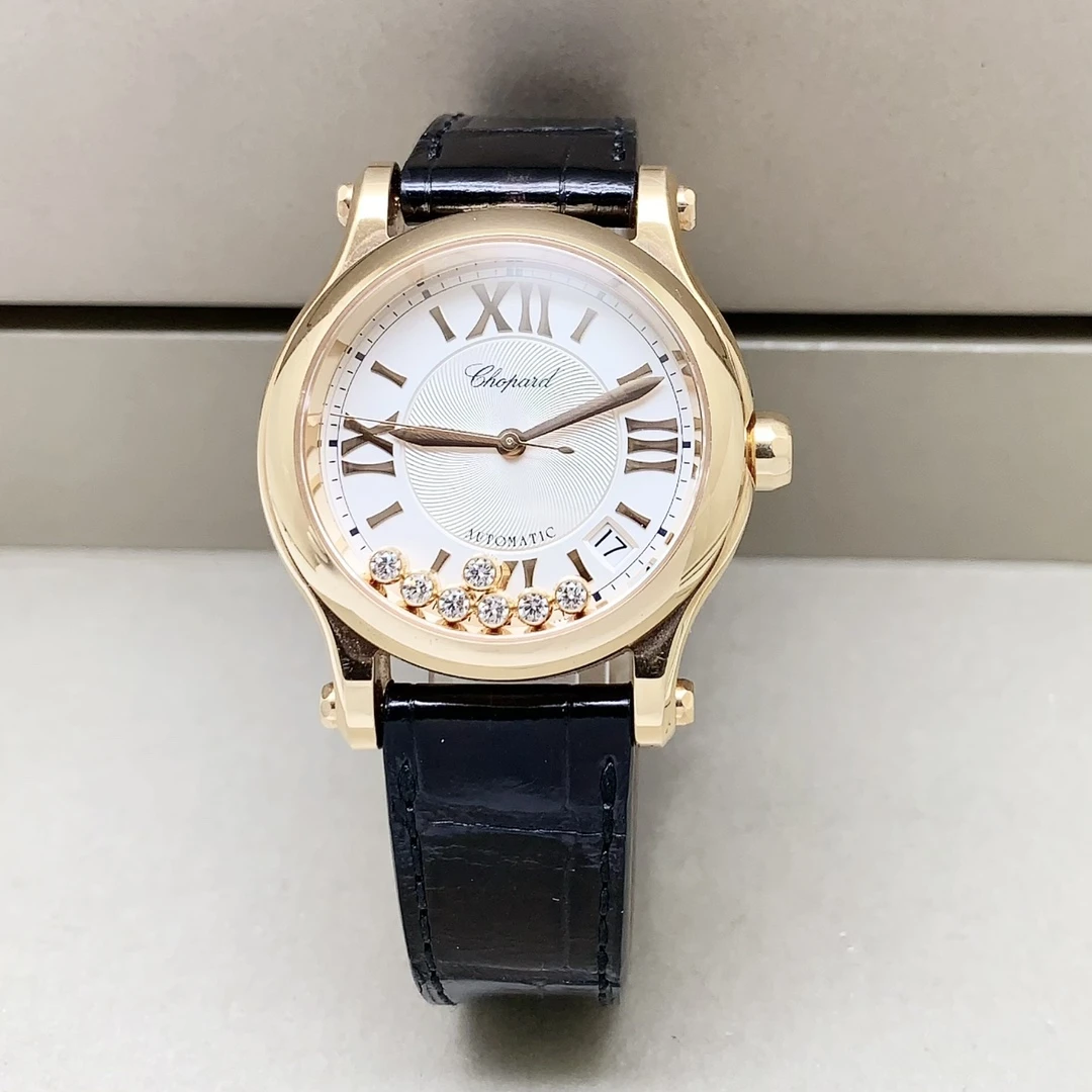 99新 Chopard/萧邦 快乐钻/36mm/18k金/全套/自动机械女表