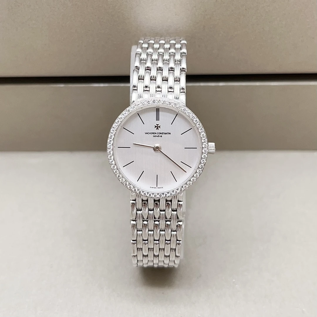 95新 Vacheron Constantin/江诗丹顿 23.5mm/18k金/石英原钻女表