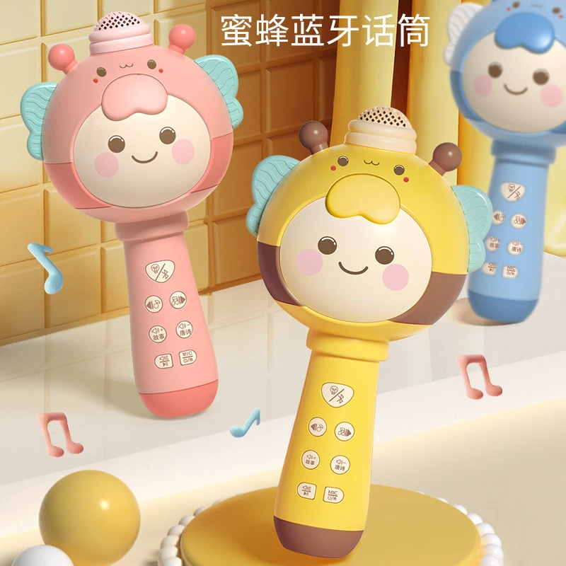 儿童无线蓝牙话筒卡拉ok唱歌机音响麦克风玩具宝宝早教唱歌故事机