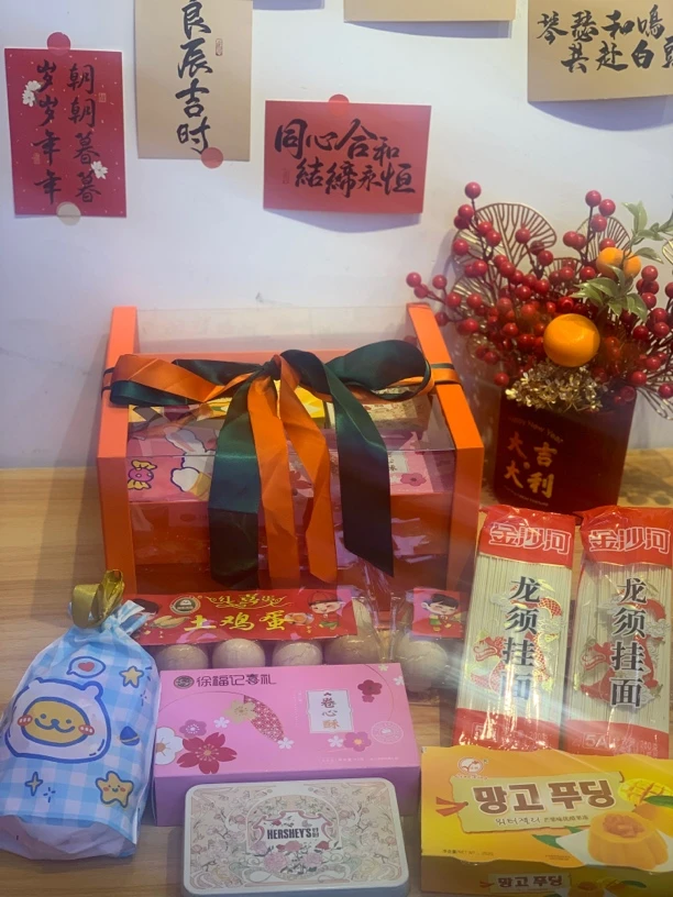 爱马仕橙色大礼盒宝宝宴满月酒周岁十周岁生日宴伴手礼