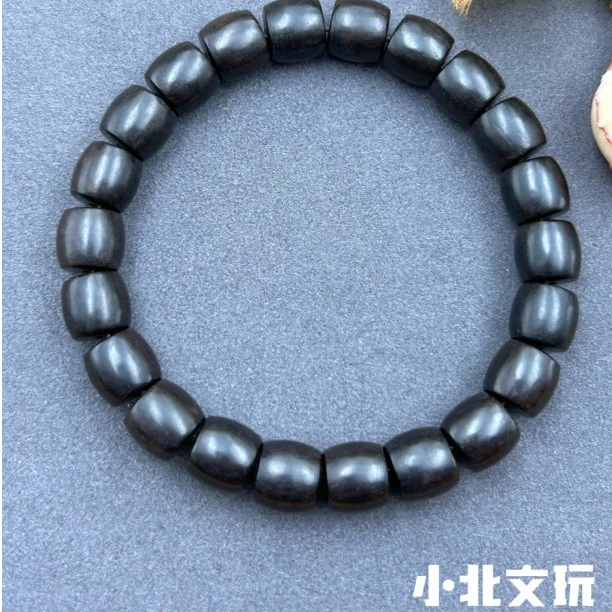 【乌木】碳化乌木直切手串 尺寸10x9左右