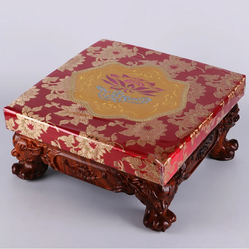 梵泽福家用绣花实木底座坐椅