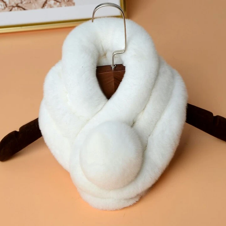7号时装款毛毛白色保暖韩版围巾围脖直播间为准材质直播间为准