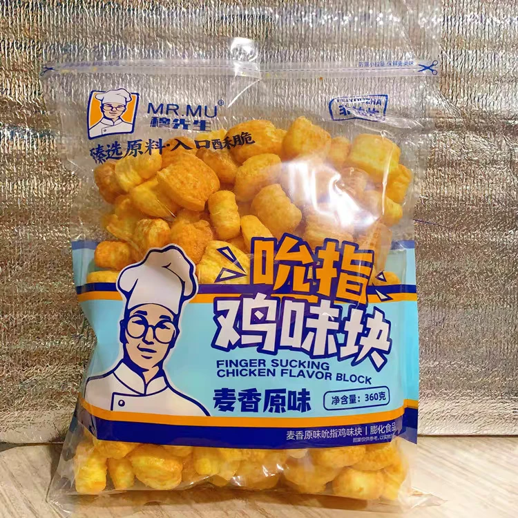 穆先生吮指鸡味块360g*3袋,酥脆油炸原味