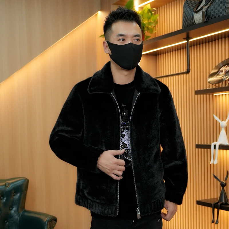 【翻领外套】外套秋冬时尚潮流休闲男装商务冬季保暖轻奢大码夹克