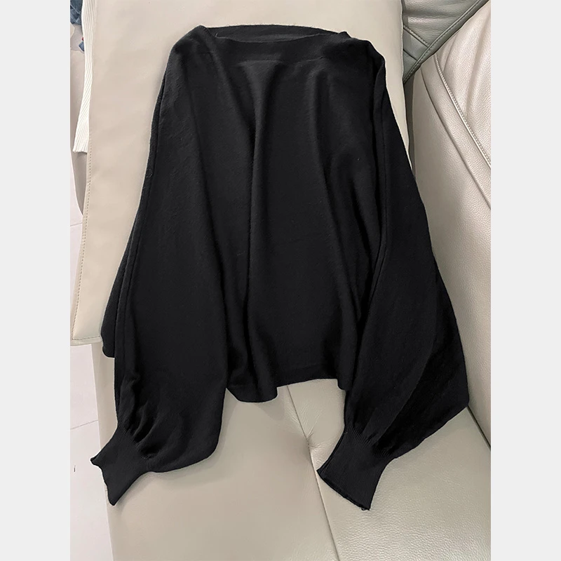 LL·MOD·GD【苏苏】时尚休闲纯色一字领针织简约毛衣上衣XR-253903