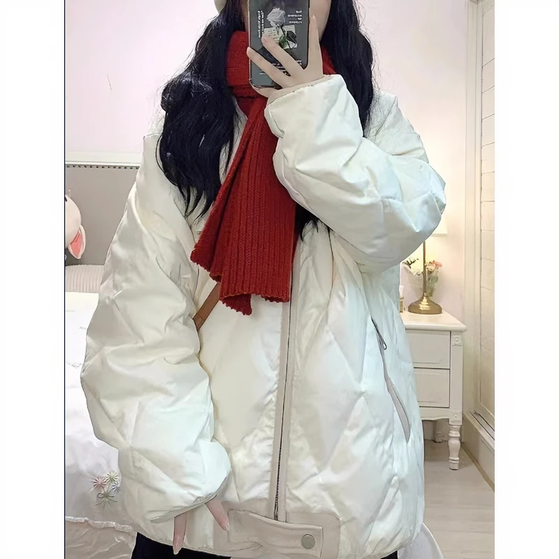 高级感超好看棉服冬季新款女韩系oversize小个子百搭棉衣棉袄外套