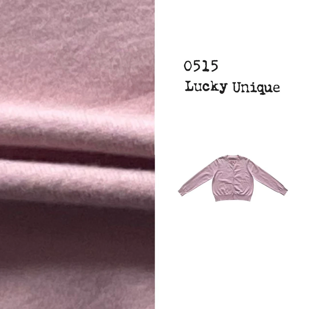 超级马卡龙 软糯德绒混纺两色毛织开衫 FW2I2179