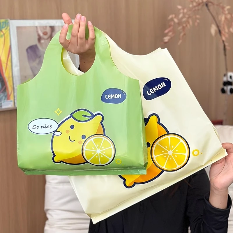 上班通勤大容量小加厚水果店塑料袋上班专用手提打包袋