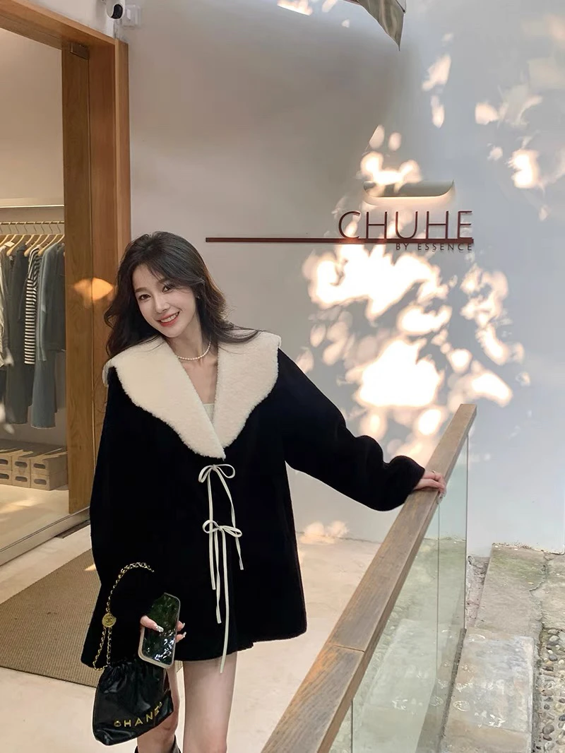 【浠儿姐姐专属】光和云朵 羊剪绒皮毛一体女冬季羊羔毛大衣