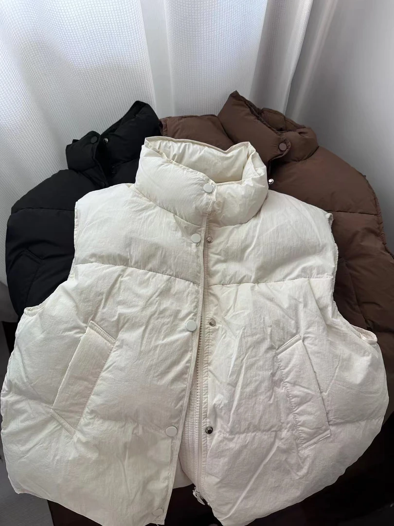 【羽绒马甲】韩版气质叠穿百搭立领马甲外套休闲显瘦马夹上衣女