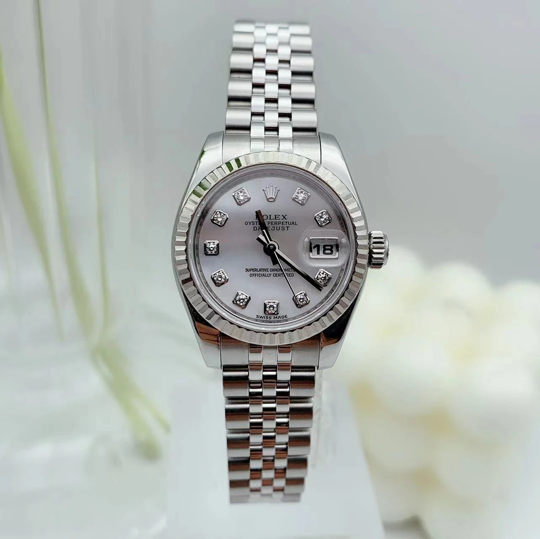 99新 Rolex/劳力士 日志179174 表径26mm 彩贝母盘 原盘原钻 单表