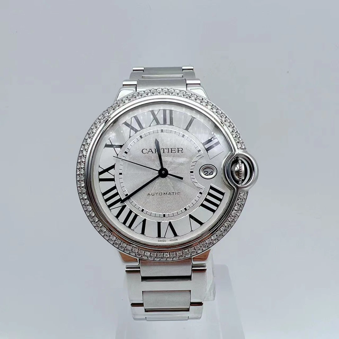 95新 Cartier/卡地亚 蓝气球系列 WSBB0049 42表径 单表 后镶钻