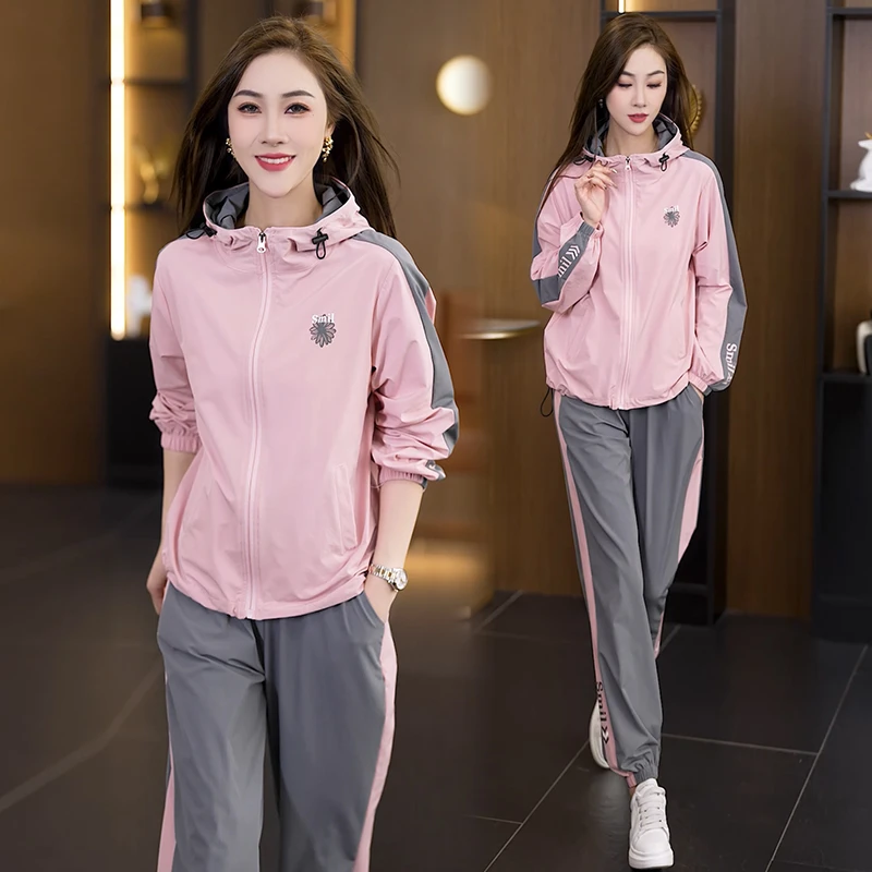 气质休闲运动套装2025春季新款洋气减龄显瘦连帽时尚运动服两件套