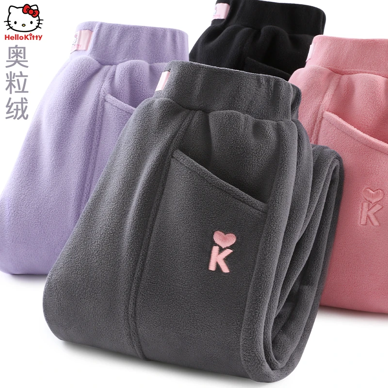 女童裤子儿童运动裤秋冬加绒加厚长裤大童休闲卫裤外穿