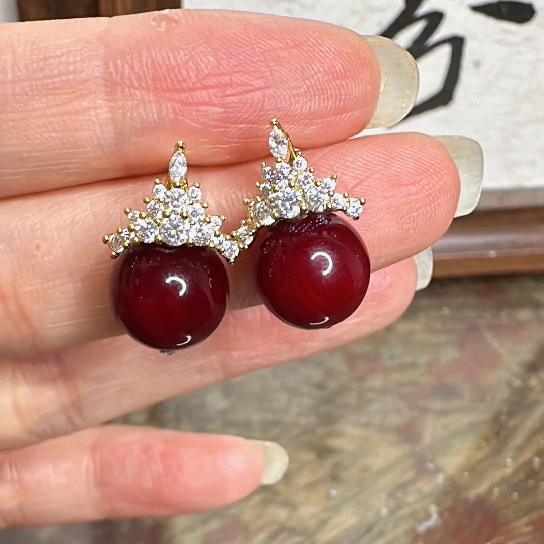 [般若九华高冰定制]天然血龙木木串文玩