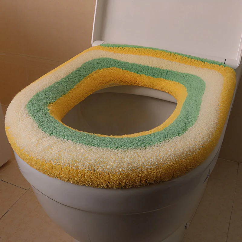 通用马桶套加厚马桶圈坐垫方形u型O形保暖座便套毛绒马桶垫坐垫圈