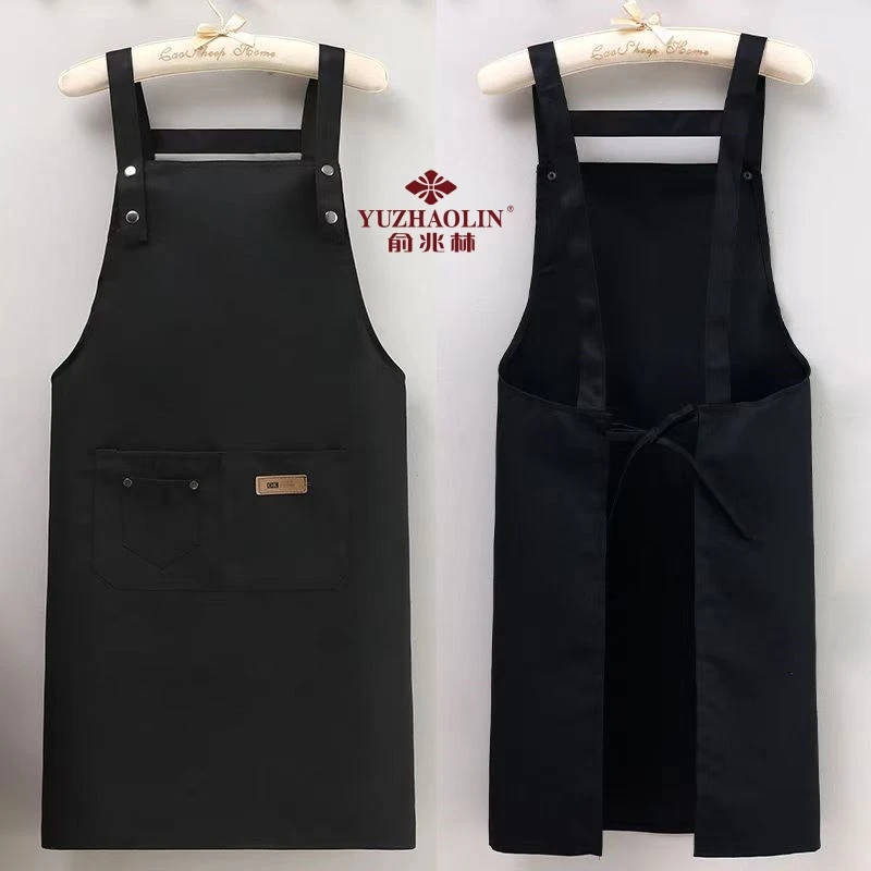 俞兆林家用帆布围裙加厚加长厨房洋气舒适耐磨透气通用专用围裙