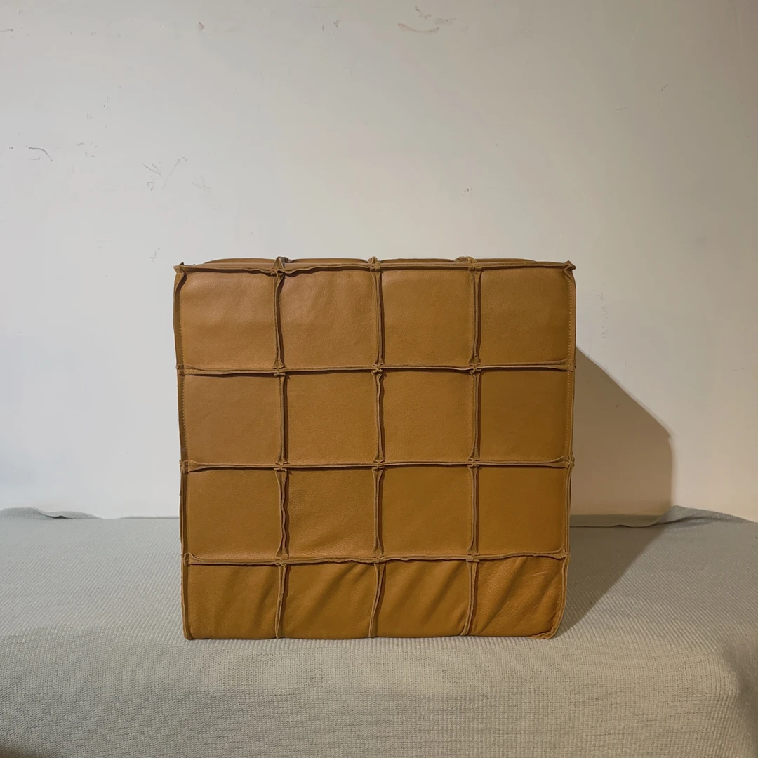 CS家用客厅精致方形j随意摆放皮凳-皮蹬-D36280-尺寸：45*45*45