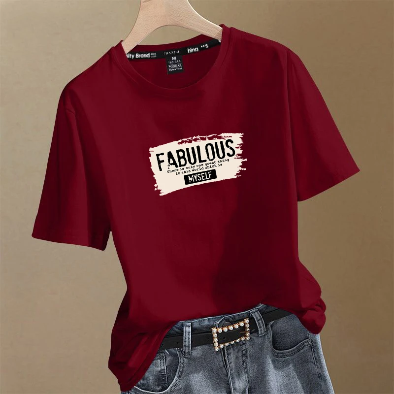 纯棉女士短袖t恤女2024新款爆款夏季女装时尚百搭宽松衣服捡漏潮