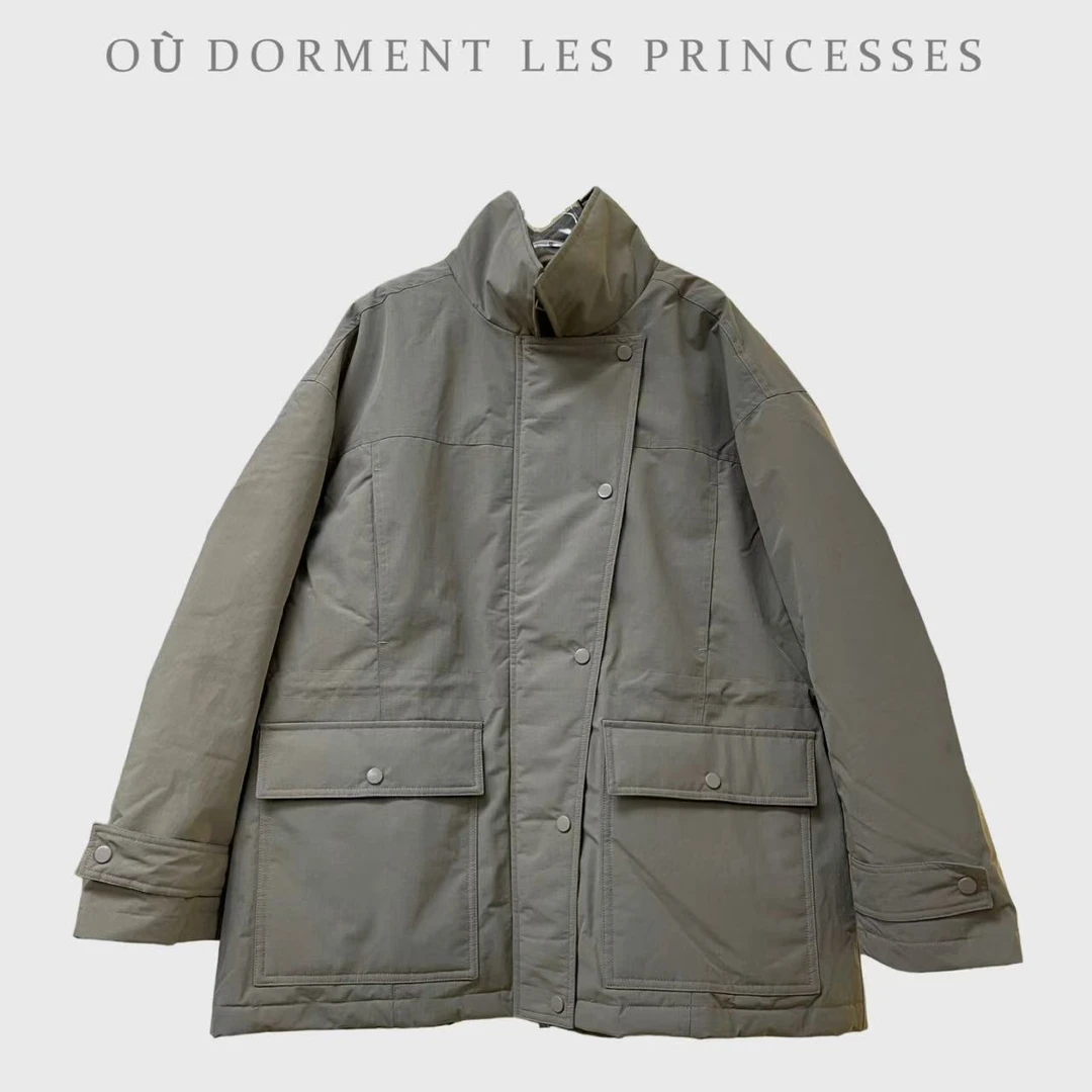 Fen姐|【定格时光】重磅黑科技面料白鸭绒时尚工装风长袖外套66178