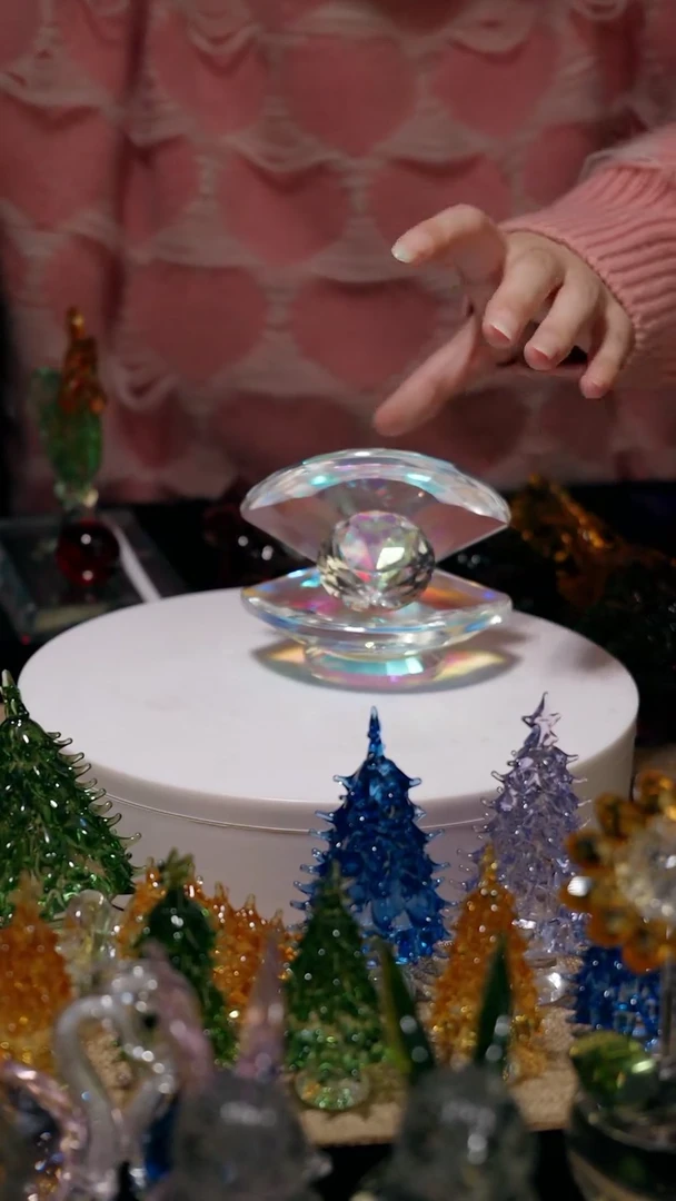 【闪购商品】水晶贝壳礼盒包装摆件