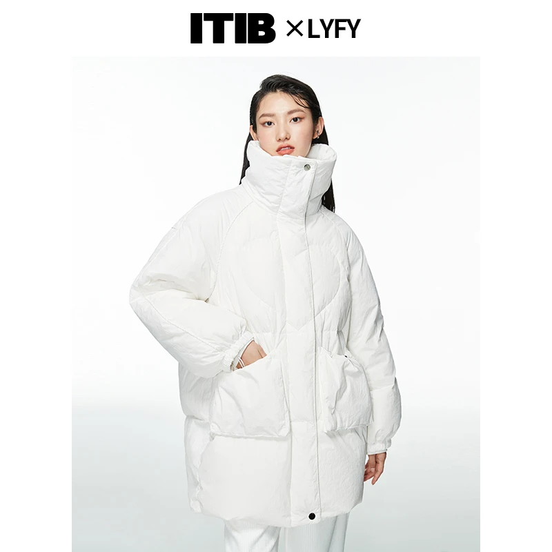 ITIB羽绒服女士2023新款保暖外套休闲时尚潮流爱心外套