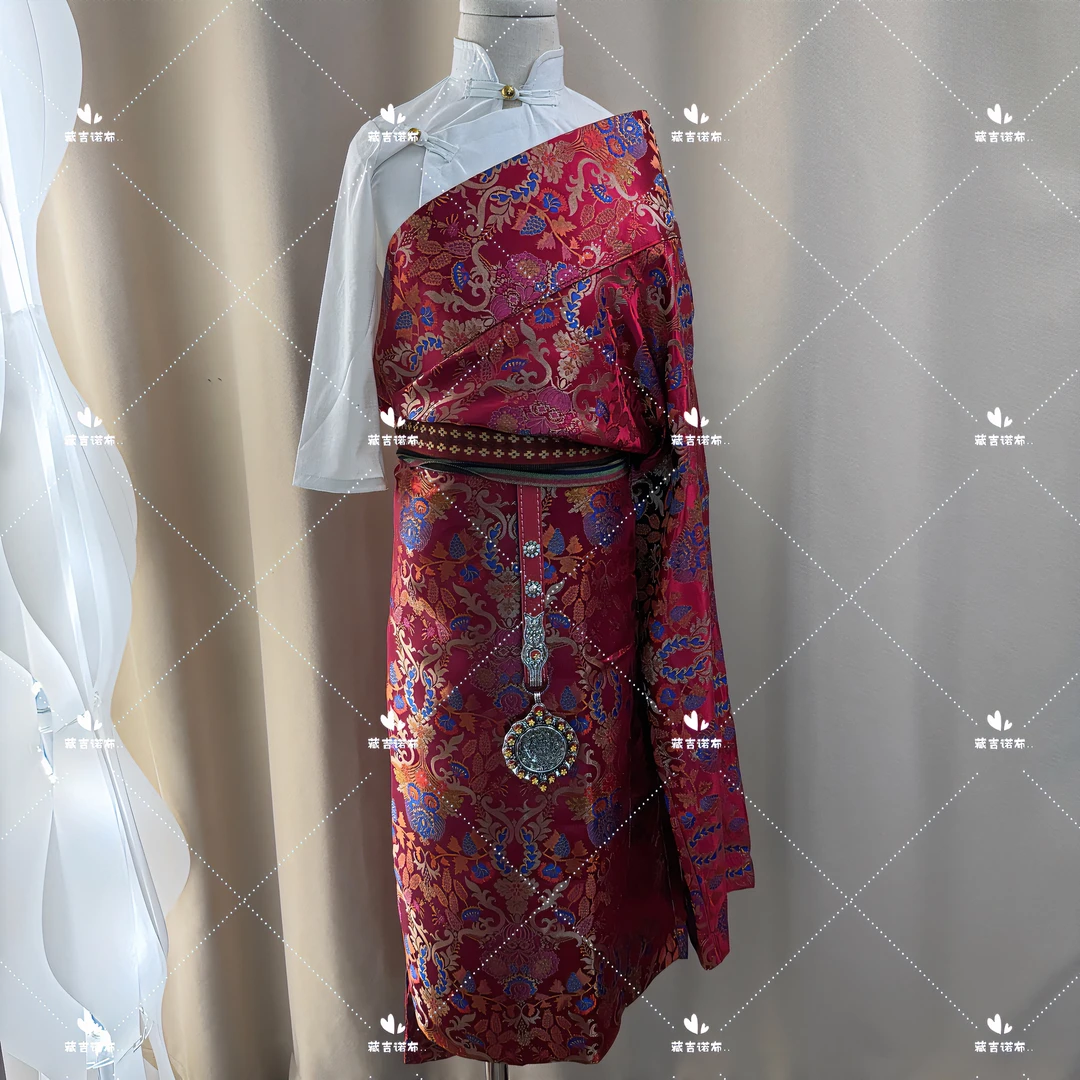 儿童藏袍【八宝花】女童藏服民族风单藏袍百搭款春夏款藏式藏装