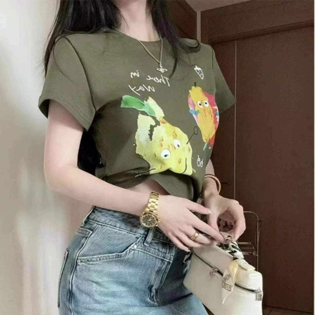 直播专用！69链接深圳南油2025新款百搭夏款女士T恤